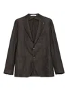 Tagliatore Single-breasted Two-button Blazer In Black