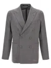 Tagliatore 'montecarlo' Blazer Featuring Back Vent In Gray