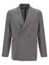 Tagliatore 'montecarlo' Blazer Featuring Back Vent In Gray