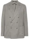 Tagliatore Wool Double-breasted Jacket In Grey