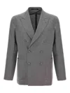 Tagliatore 'montecarlo' Blazer Featuring Back Vent In Grey