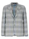 Tagliatore 'montecarlo' Blazer Featuring Notch Lapel In Light Blue