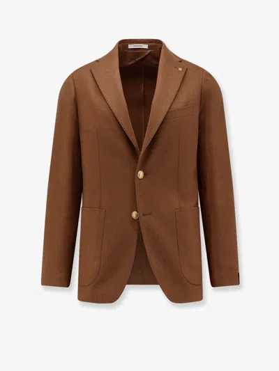 Tagliatore Montecarlo Camel Blazer In Brown
