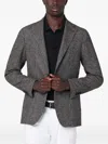 Tagliatore Montecarlo Checked Jacket In Gray