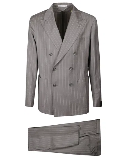 Tagliatore Montecarlo Double-breasted Jacket In Gray