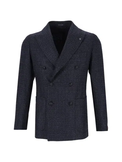 Tagliatore Montecarlo Double-breasted Blazer In Black
