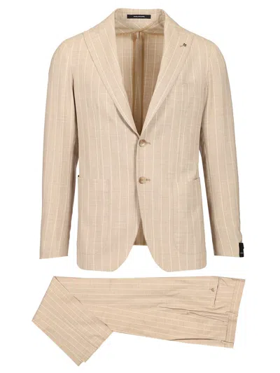 Tagliatore Montecarlo Dress In Wool And Silk In Neutral