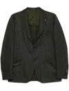 Tagliatore Monte Carlo Jacket With Notch Lapel In Black