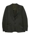 Tagliatore Monte Carlo Jacket With Notch Lapel In Black