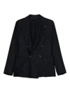 Tagliatore Double-breasted Blazer In Blue