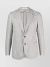 Tagliatore Notched-lapels Single-breasted Blazer In Gray