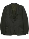 Tagliatore Monte Carlo Jacket With Notch Lapel In Green