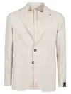Tagliatore Check-pattern Single-breasted Blazer In Tortora