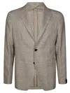 Tagliatore Checked Single-breasted Jacket Notch Lapel In Gray