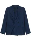 Tagliatore Montecarlo Navy Blue Double-breasted Jacket