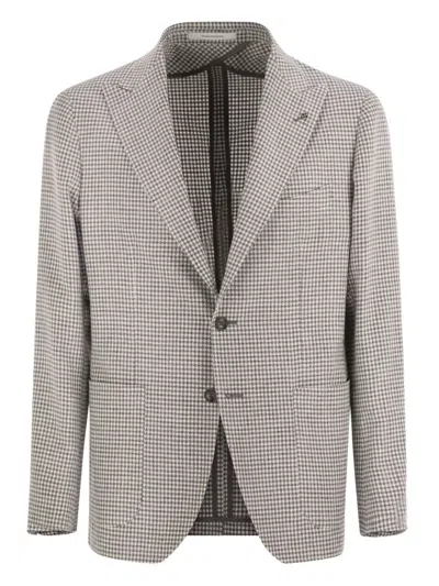 Tagliatore Montecarlo Peaked-lapel Patch-pocket Blazer In Multi