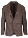Tagliatore Montecarlo Prince Of Wales Blazer In Brown