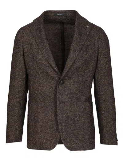 Tagliatore Montecarlo Reschina Moro 77 Lana 16 Ny 6 Cot 1 Ly Jackets Brown