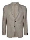 Tagliatore Checked Single-breasted Jacket Notch Lapel In Brown