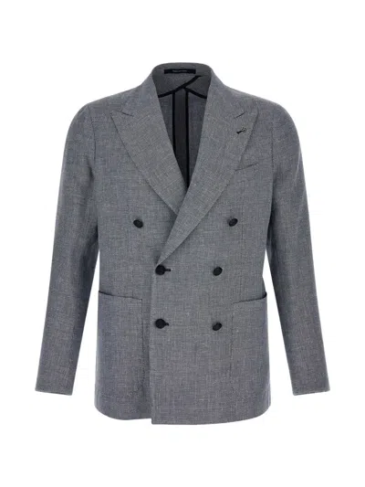 Tagliatore Montecarlo Single-breasted Blazer In Brown