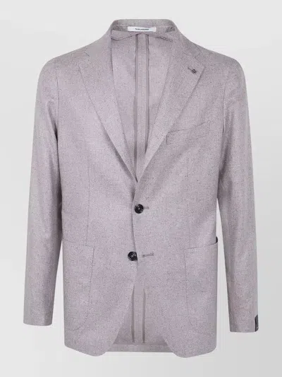 Tagliatore Montecarlo Single Breasted Notch Lapel Jacket In Purple