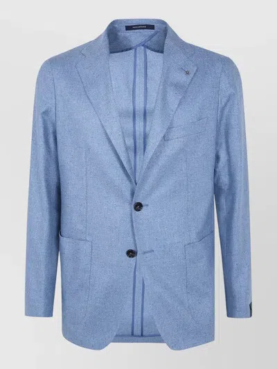 Tagliatore Montecarlo Single Breasted Tailored Jacket In Blue