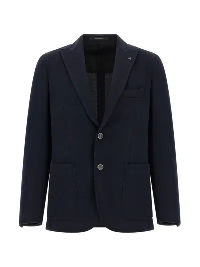 Tagliatore Montecarlo Single-breasted Blazer In Blue