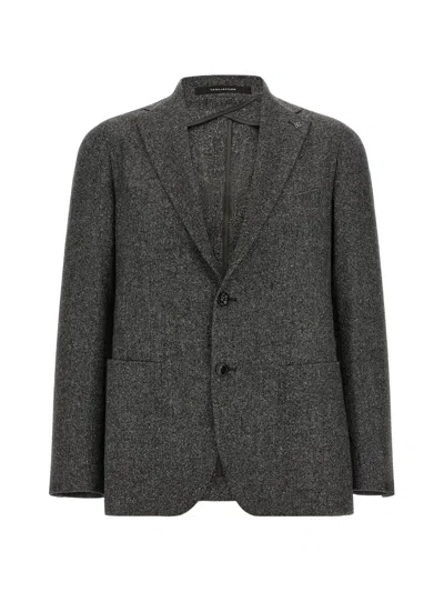 Tagliatore Montecarlo Single-breasted Blazer In Grey