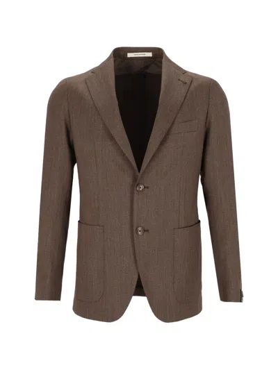 Tagliatore Montecarlo Single-breasted Suit In Brown