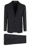 Tagliatore Button Long-sleeved Suit Coat And Trousers Set