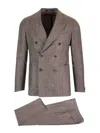 Tagliatore Montecarlo Prince Of Wales Suit In Super 110s Wool In Brown