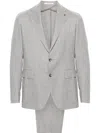 Tagliatore Single-breasted Virgin Wool Suit In Gray