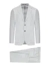 Tagliatore Tailored Wool Suit In Grey Silver