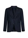 Tagliatore Montecarlo Wool And Cashmere Blazer In Blue