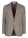 Tagliatore Monte Carlo Wool Buttoned Blazer In Gray