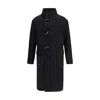 Tagliatore Black Wool And Cashmere Blend Mon Coat In Black