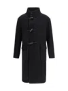 Tagliatore Black Wool And Cashmere Blend Mon Coat In Black