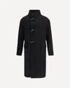 Tagliatore Black Wool And Cashmere Blend Mon Coat In Black