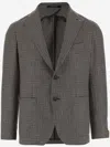 Tagliatore Houndstooth Patterned Single-breasted Blazer In Gray