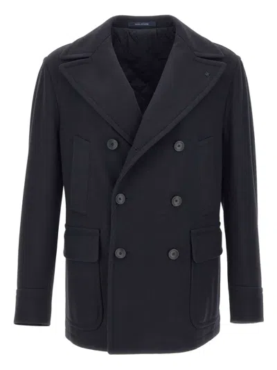 TAGLIATORE MULTIPLE POCKETS DOUBLE-BREASTED COAT