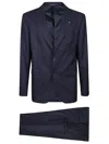 Tagliatore Notch Lapel Suit Jacket Featuring Pockets In Multi