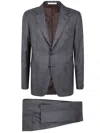Tagliatore Notched Single-breasted Wool Suit In Blue