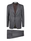 Tagliatore Notched Single-breasted Wool Suit In Gray