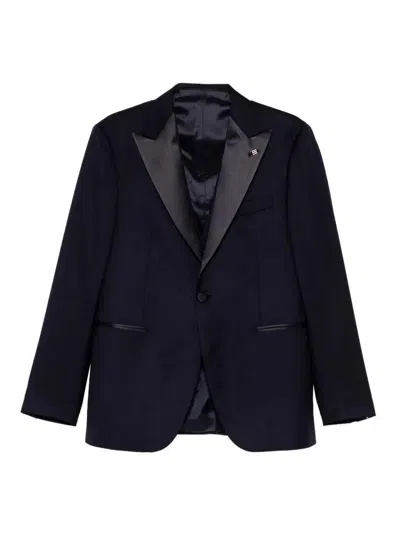 Tagliatore Napoli Peak-lapel Suit In Blue