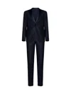 Tagliatore Abito Collo A Scialle Pantalone Ventre Piatto In Blue