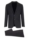 Tagliatore 'montecarlo' Blue Single-breasted Jacket With Notched Revers In Blue