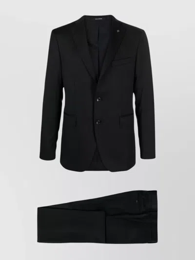 Tagliatore Napoli Suit With Slim Cut Trousers In Black