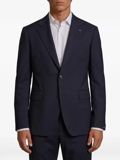 Tagliatore Napoli Virgin Wool Suit In Blue