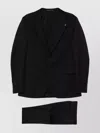 Tagliatore Napoli Wool Suit With English Rear Vents In Black