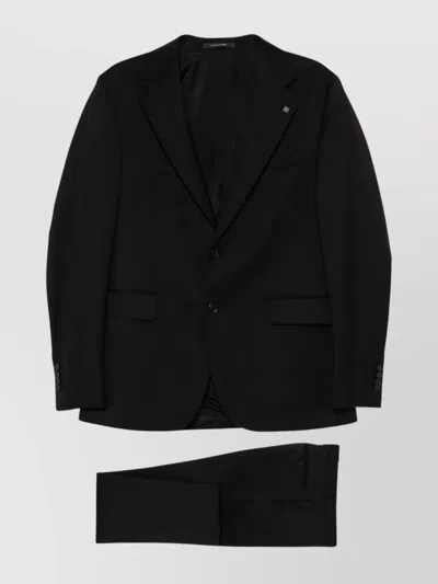 TAGLIATORE NAPOLI WOOL SUIT WITH ENGLISH REAR VENTS